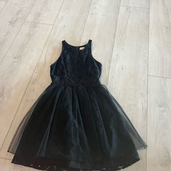 Abercrombie Kids Girls Black Lace Tulle Dress size 14 - Picture 1 of 7